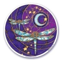 Dragonfly Moon - Window Sticker