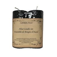 Black Set - Beeswax Sabbat Altar Candle