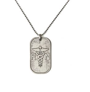 Nurse - Stainless Dog Tag Necklace
