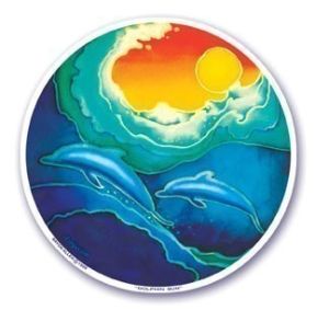 Dolphin Sun - Window Sticker