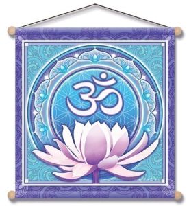Om Flower - Temple Banner
